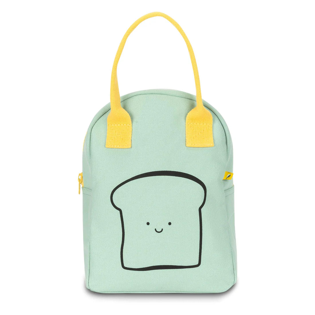 Zipper Lunch Bag: Happy Bread (Mint)- Fluf
