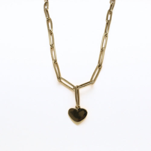 Bambu Paperclip Heart | Gold Heart Drop, Paperclip