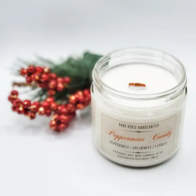 Peppermint Candy - Christmas, Natural Coconut Soy Candle