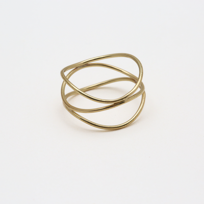 Fine Triple Wrap Ring Ring- Bambu