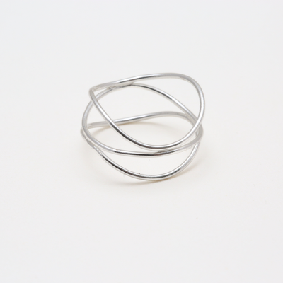 Fine Triple Wrap Ring Ring- Bambu