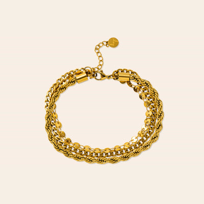 Reef layered bracelet in gold by Lover's Tempo