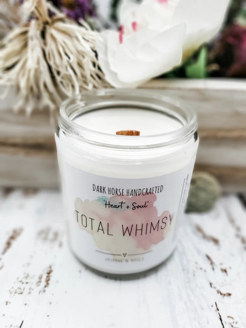 Total Whimsy - Jasmine + Roses Scented Soy Candle