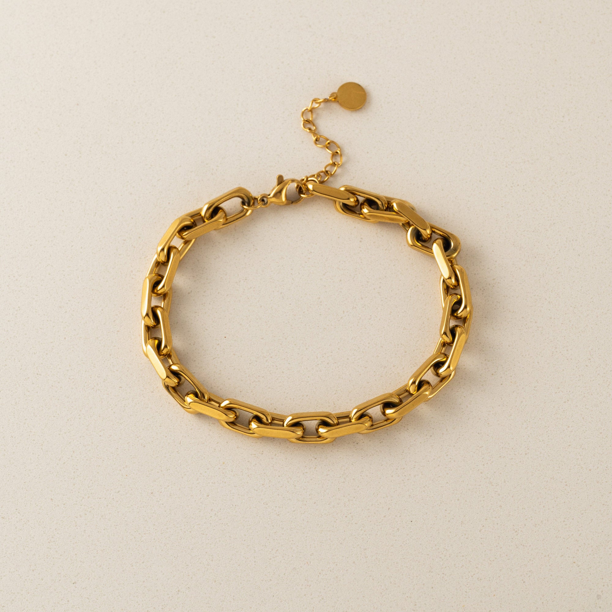 Veya chain bracelet in gold by Lover's Tempo, close-up
