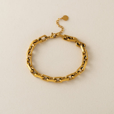 Veya chain bracelet in gold by Lover's Tempo, close-up