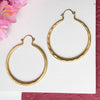 Gleaming Drop Hoops - Gold