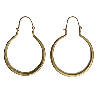 Gleaming Drop Hoops - Gold
