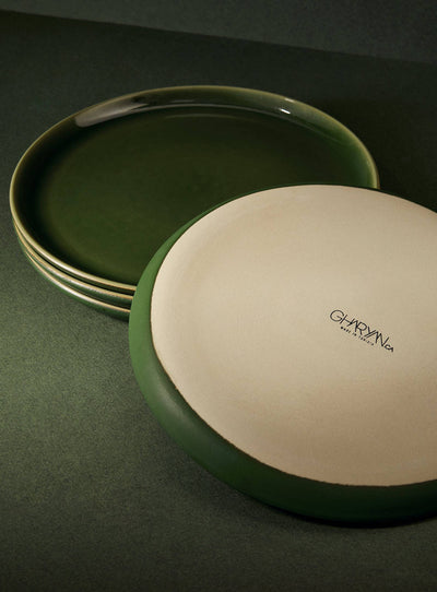 Handmade Stoneware Flat Salad/Dinner Plate | Edan 9.4"