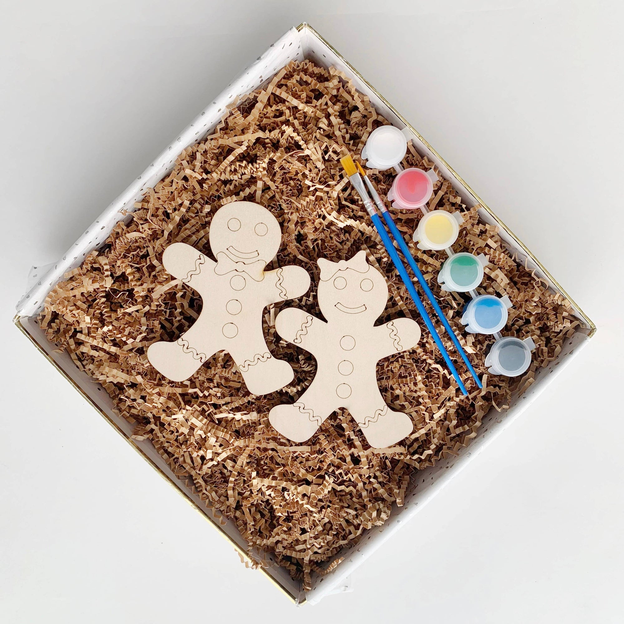 Paintable Gingerbread Man Cookies - DIY Kids Christmas Kit