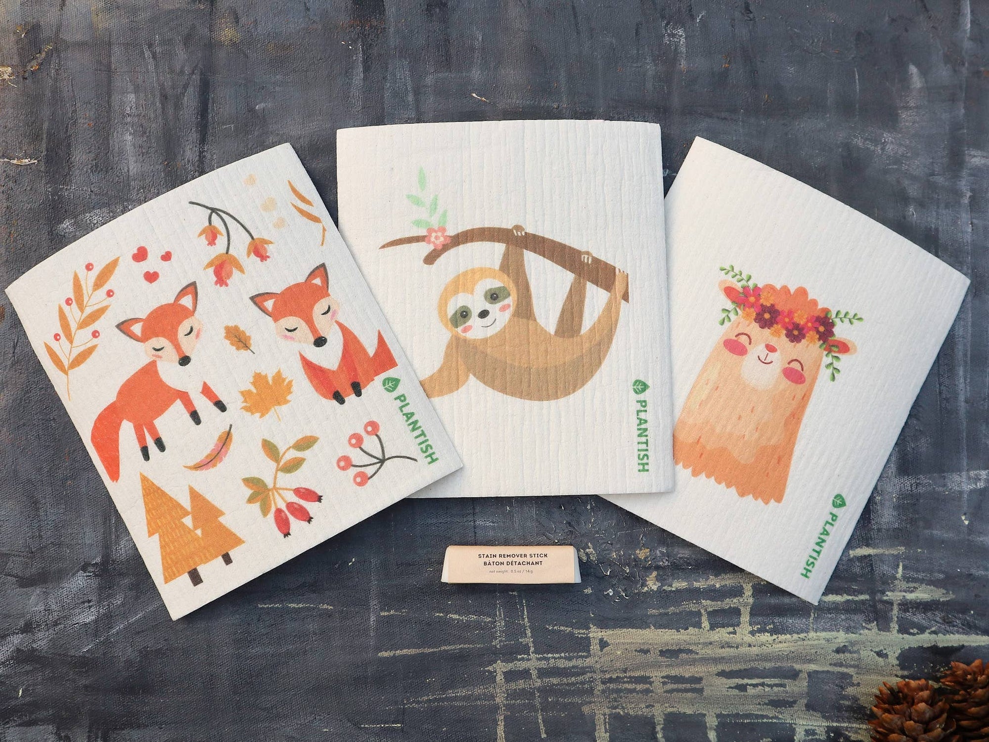 Foxes - Swedish Sponge Cloth