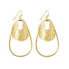 Enfolded Teardrop Earrings - Gold