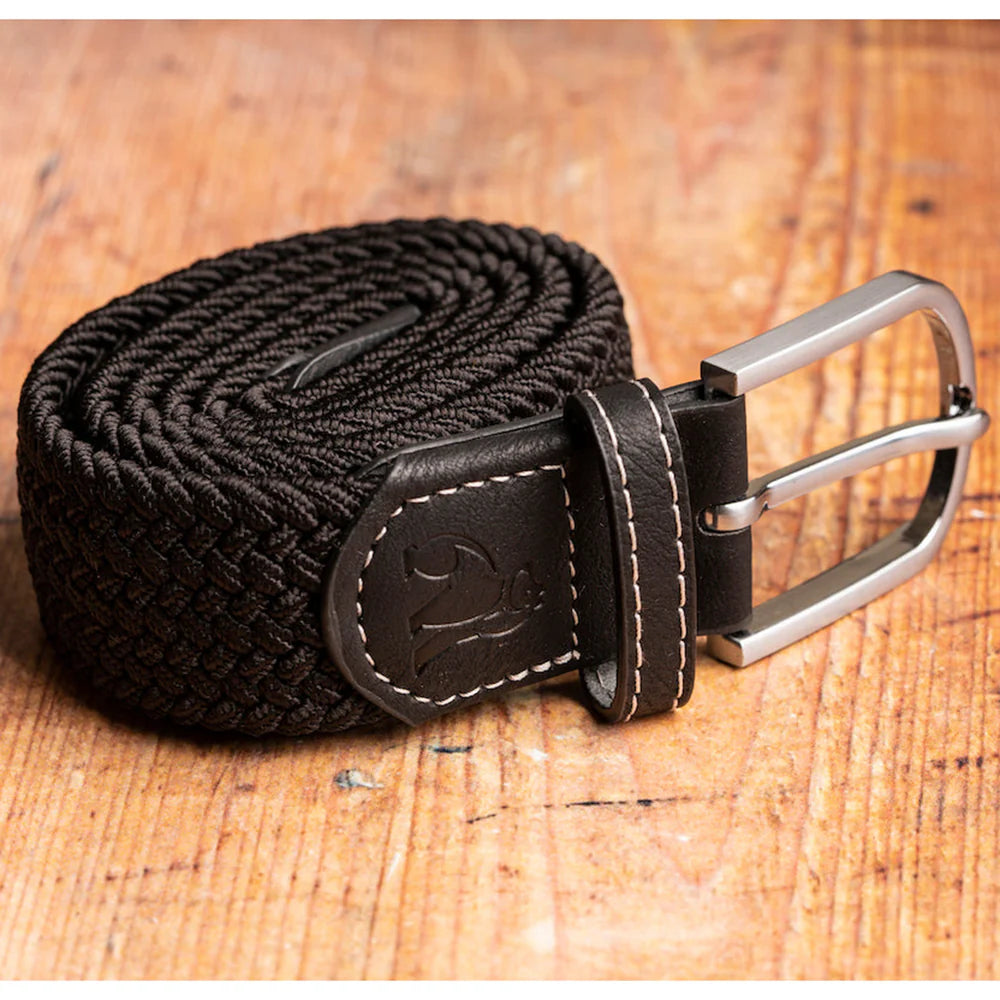 Water Bottle Upcycled Woven Belt - Black