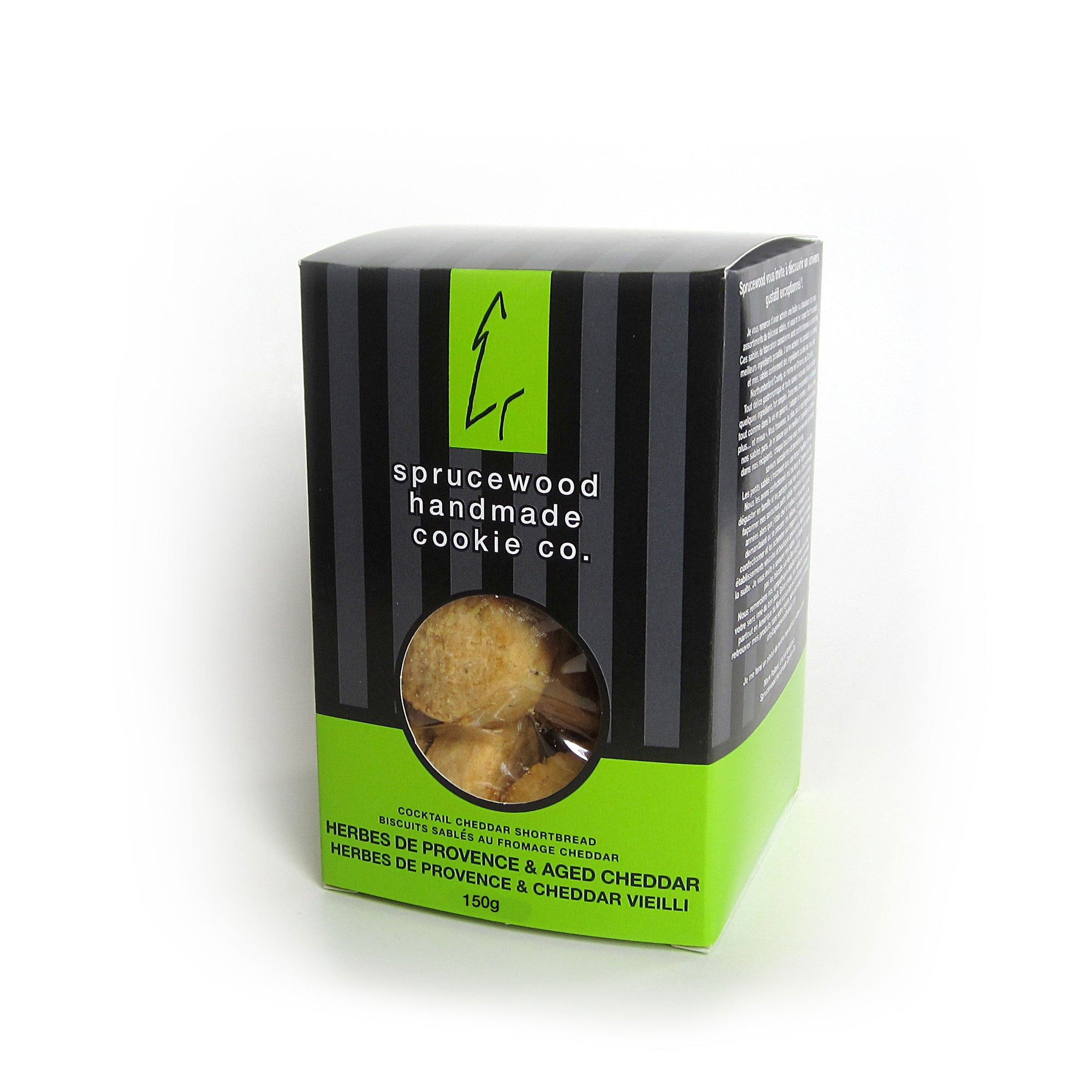 Box of Sprucewood Herbes de Provence and aged cheddar shortbread
