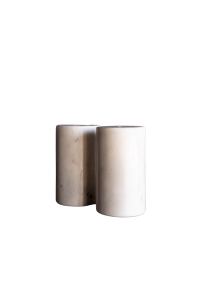 White Marble Salt & Pepper Shakers