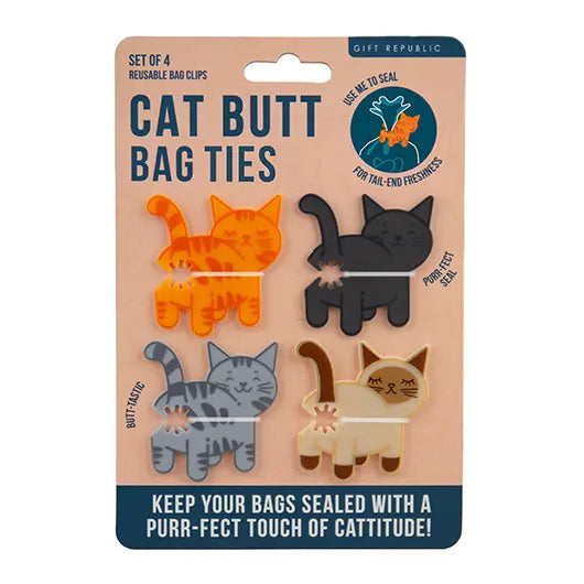 Cat Butt Bag Ties packaging