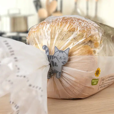 Cat Butt Bag Ties on snack bags