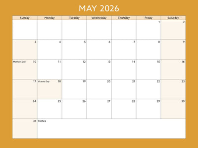 2026 Toronto Neighbourhood Calendar - 12" X 9"