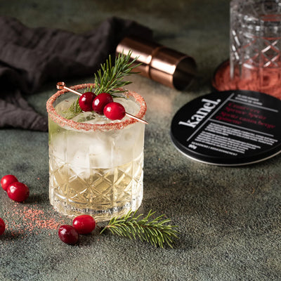 Cranberry Spruce Spritz - Kanel  Glass Cocktail Rimmer