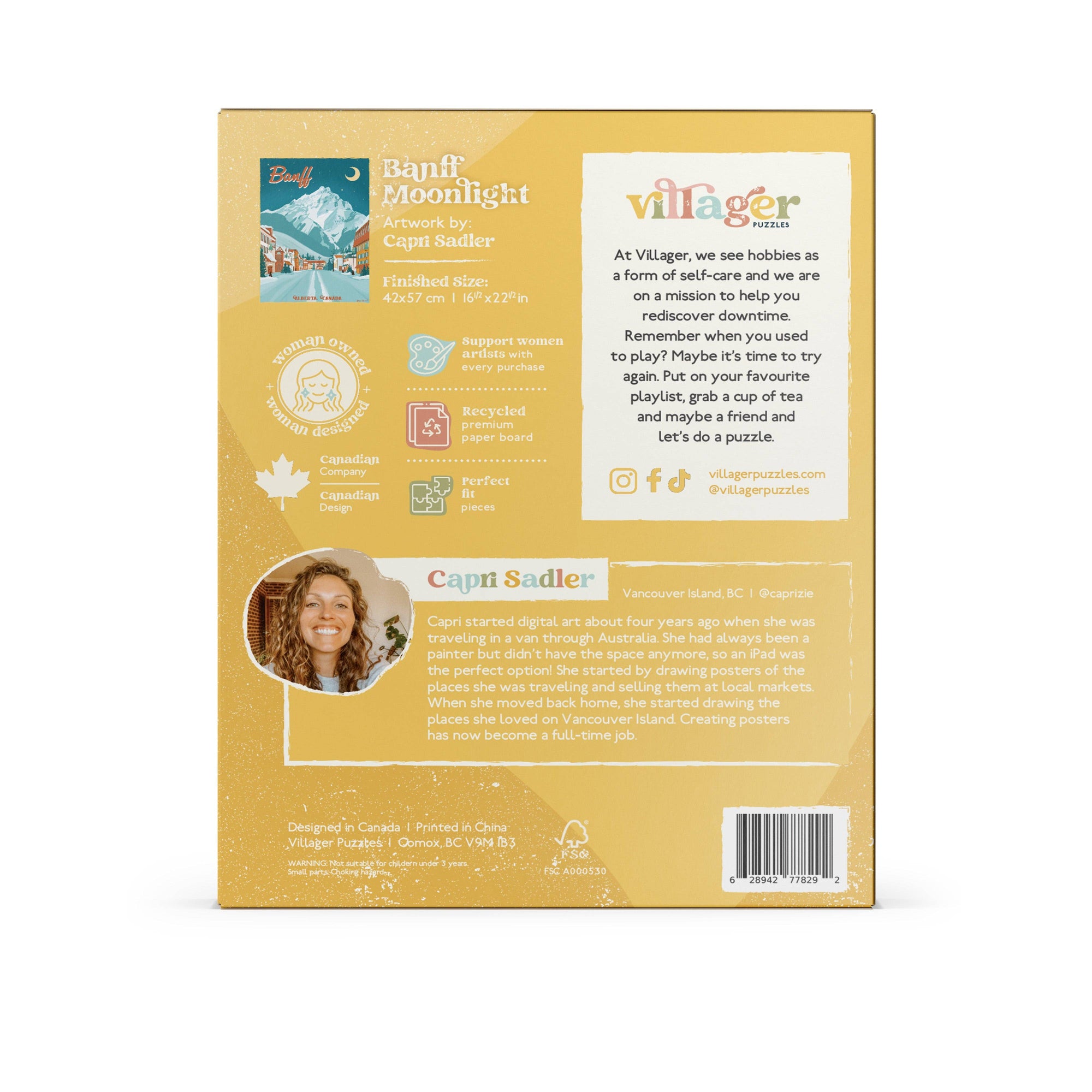 Banff Moonlight | 500-Piece Puzzle | Designed in BC Canada