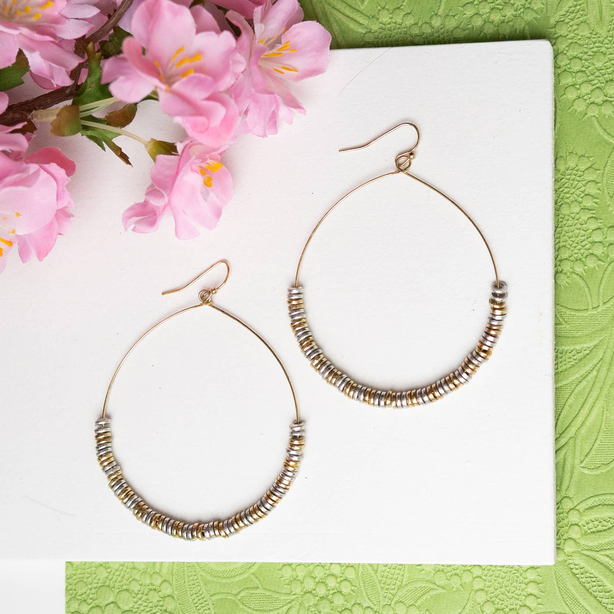 Lustrous Pailette Hoops