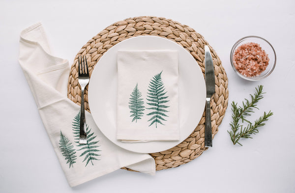 Your Green Kitchen Fern Reusable Cloth Napkins set of 2