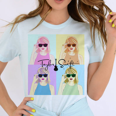 Swiftie Tee Taylor Concert Tshirt Swift Color Block T-Shirt