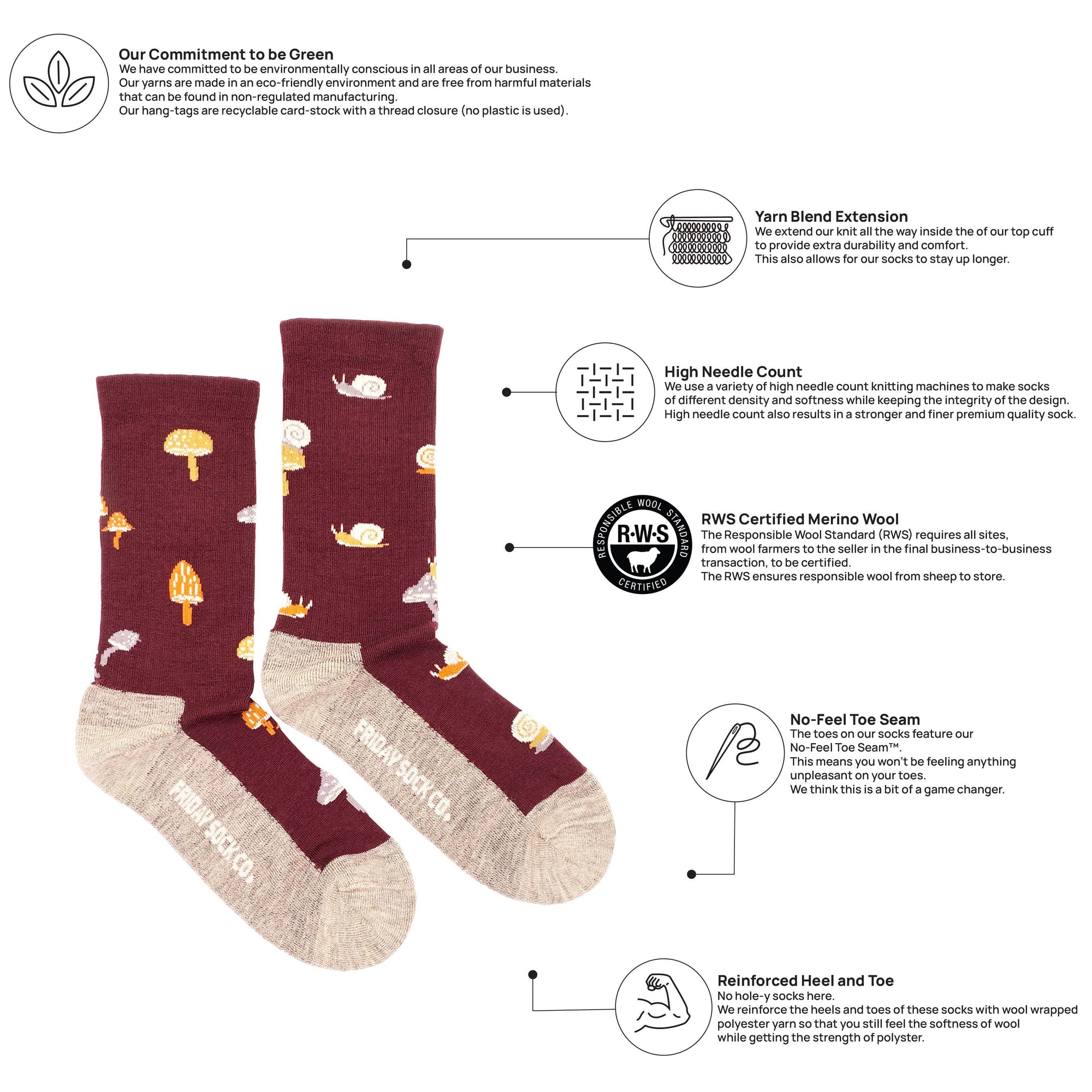 Women's Merino Wool Socks - Friday Sock Co