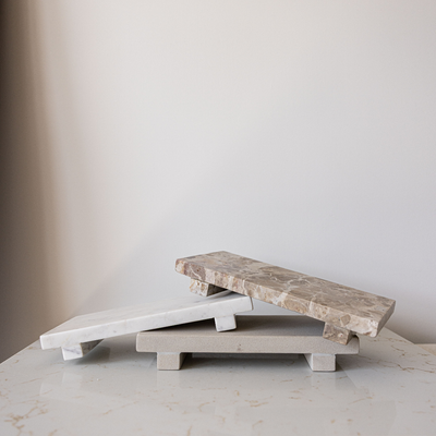 White Marble Trivet Riser