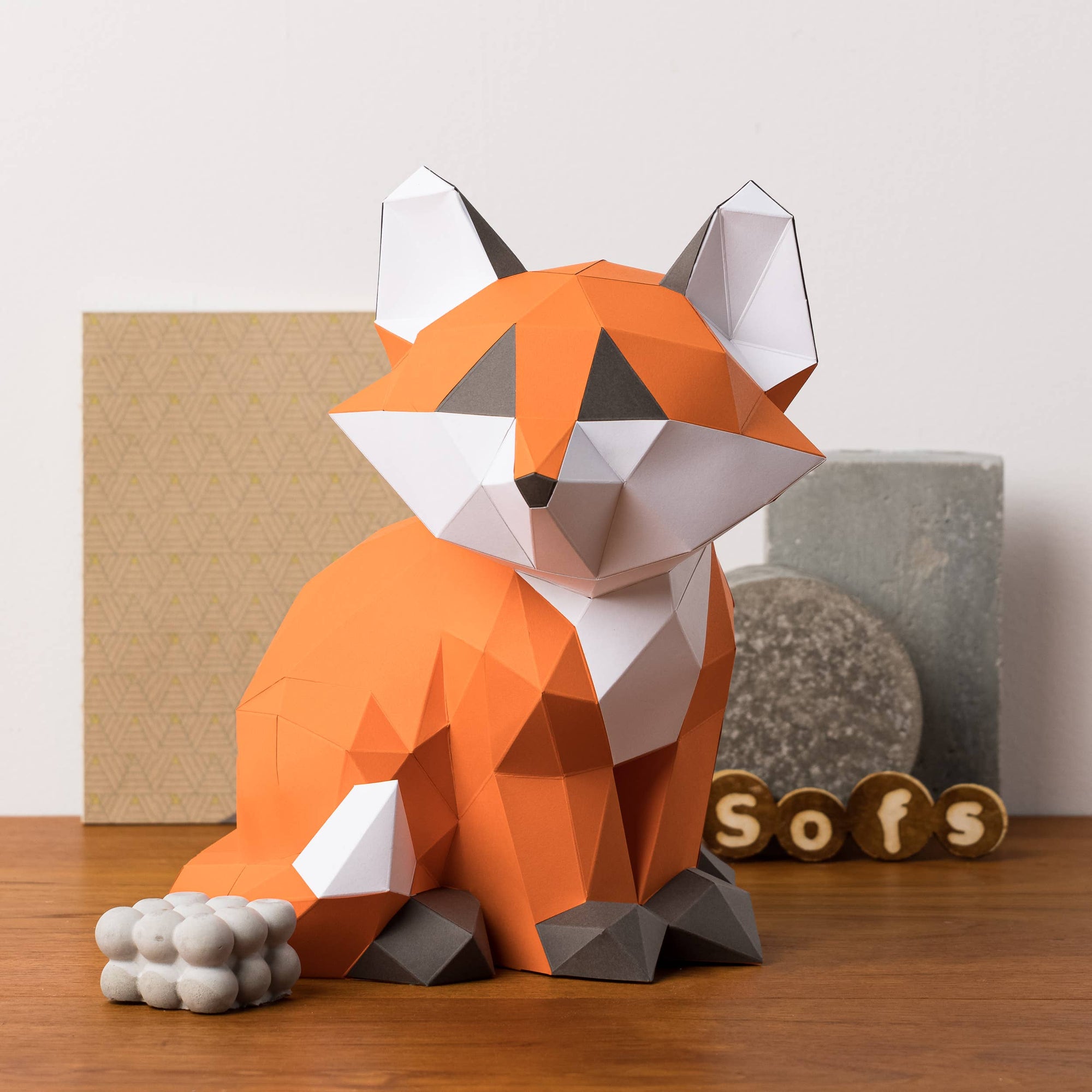 DIY Baby Fox 3D paper origami model Kit