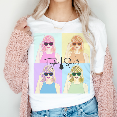 Swiftie Tee Taylor Concert Tshirt Swift Color Block T-Shirt