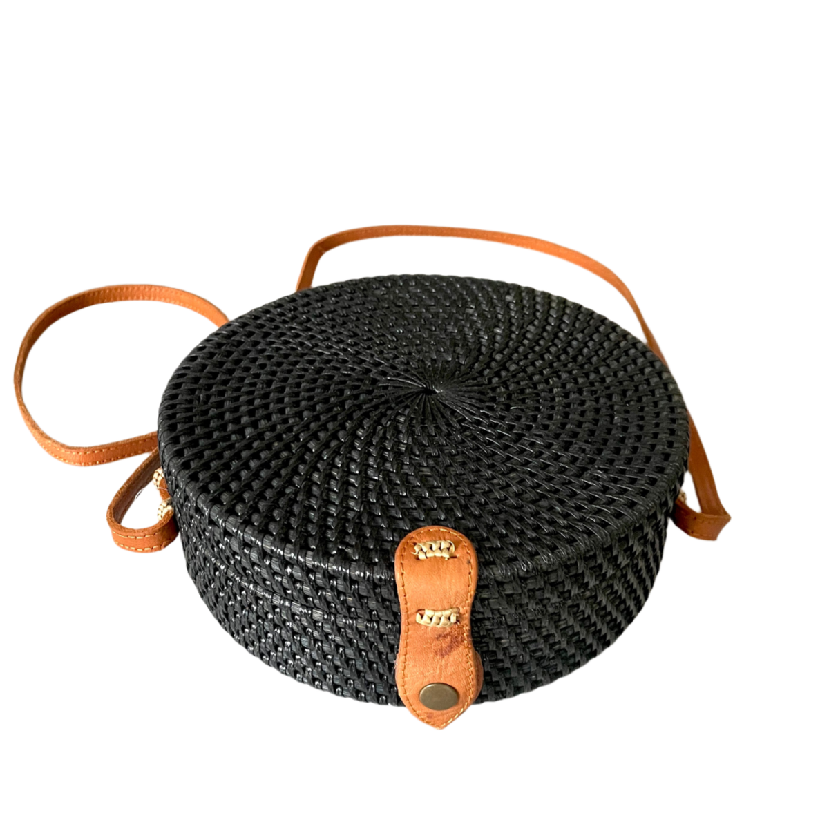 Round Rattan Purse