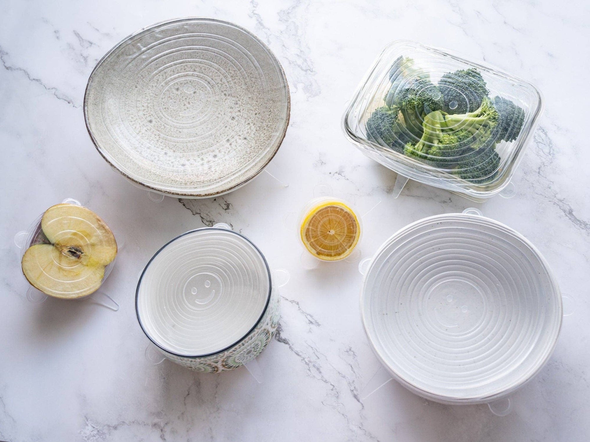 Set of 6 Silicone Bowl Covers - Plantish