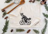 Biking Fox Tea Towel