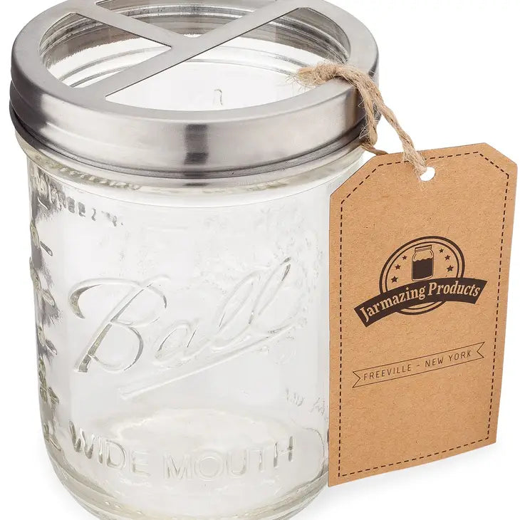 Toothbrush Holder with Mason Jar