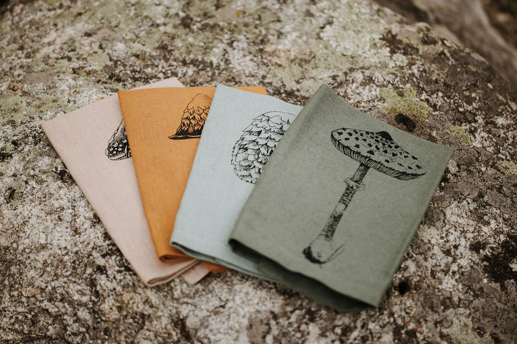 Mushroom Palette Set of 4 Linen Napkins - Your Green Kitchen