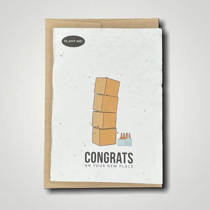 “Congrats on Your New Place” Card - Plantable Greetings