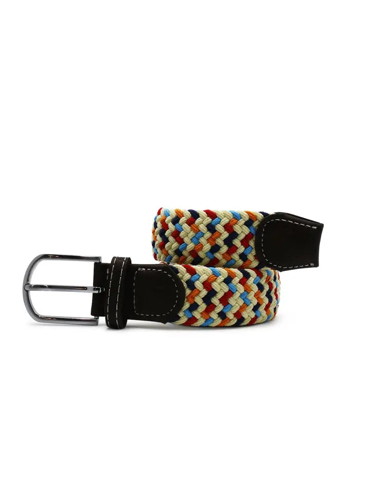 Water Bottle Upcycled Belt - Multi Colour Zigzag