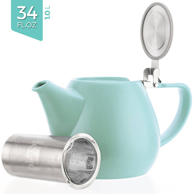 Porcelain Teapot With Infuser 34oz - Tealyra