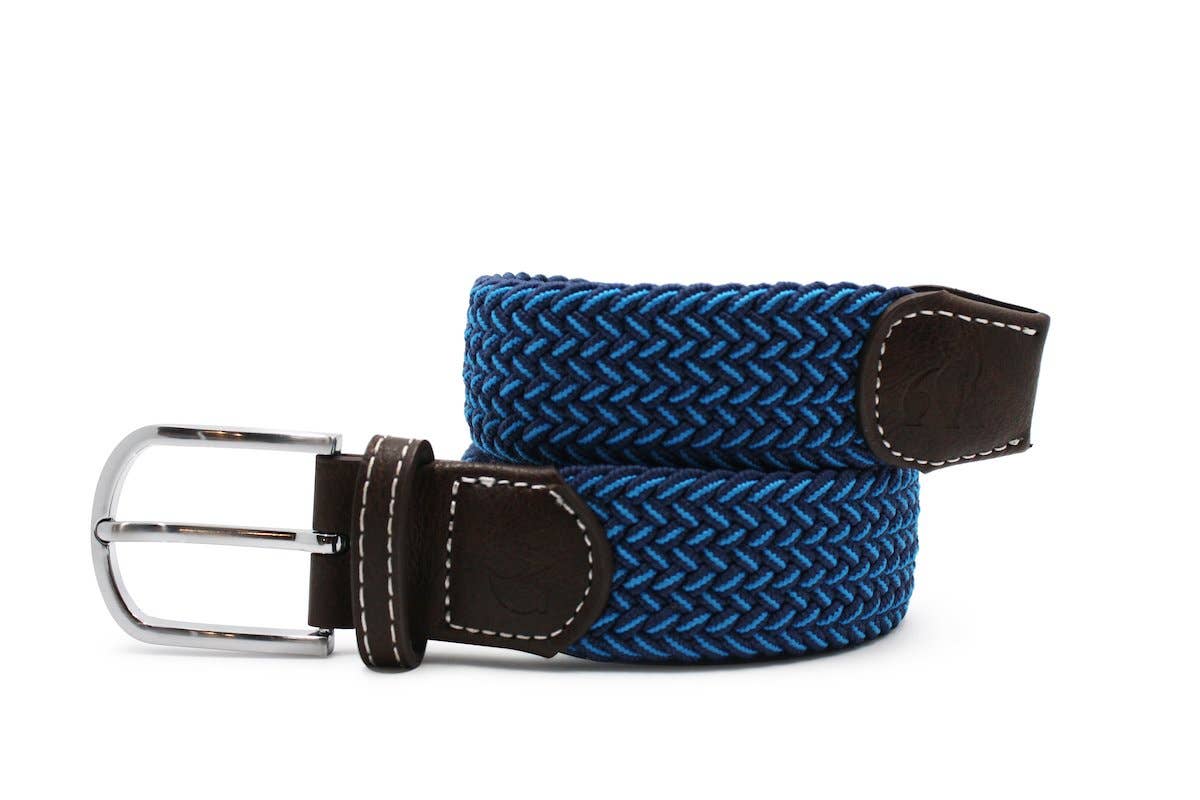 Water Bottle Upcycled Belt - Blue Fine Weave