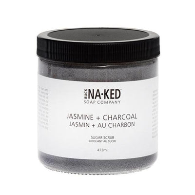Jasmine and Charcoal Sugar Scrub - Buck Naked Soap Company