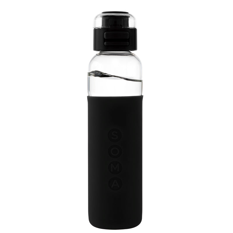 Soma Black Sport Water Bottle- 500 ml