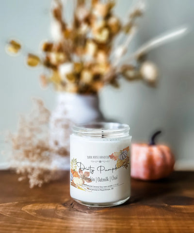Dirty Pumpkin - Fall Season, Scented Coconut Soy Candle - Dark Horse Handcrafted