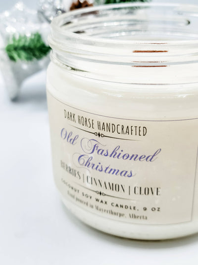 Old Fashioned Christmas Soy Candle- Dark Horse Handcrafted