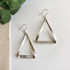 Folded Triangle Hoops Silver - World Finds