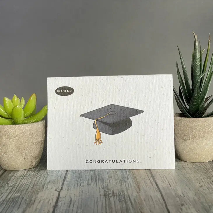 Graduation Cap Congratulations Card - Plantable Greetings