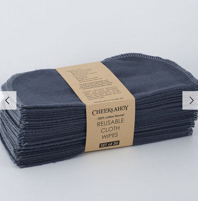 Reusable Cloth Wipes (Set of 30) - Cheeks Ahoy