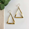 Folded Triangle Hoops Silver - World Finds