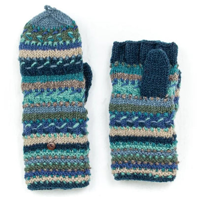 Women’s Wool Knit Finger Mittens