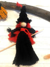 Handmade Macrame Halloween Witch Doll