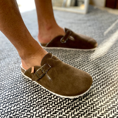 Men's Upcycled Brown House Slippers
